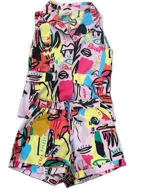Jodifl Set - Abstract Print Top and Shorts
